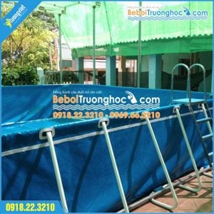 Hồ bơi lắp ghép khung kim loại lắp đặt tại Lạng Sơn