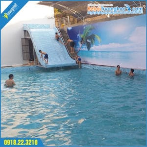 Hồ bơi âm lót bạt PVC
